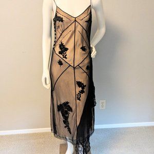 Allesandro Dell' Acqua Lace & Bead Sheath Dress